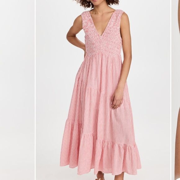 Free people Juno Maxi Dress in Guava Combo - Picture 1 of 16